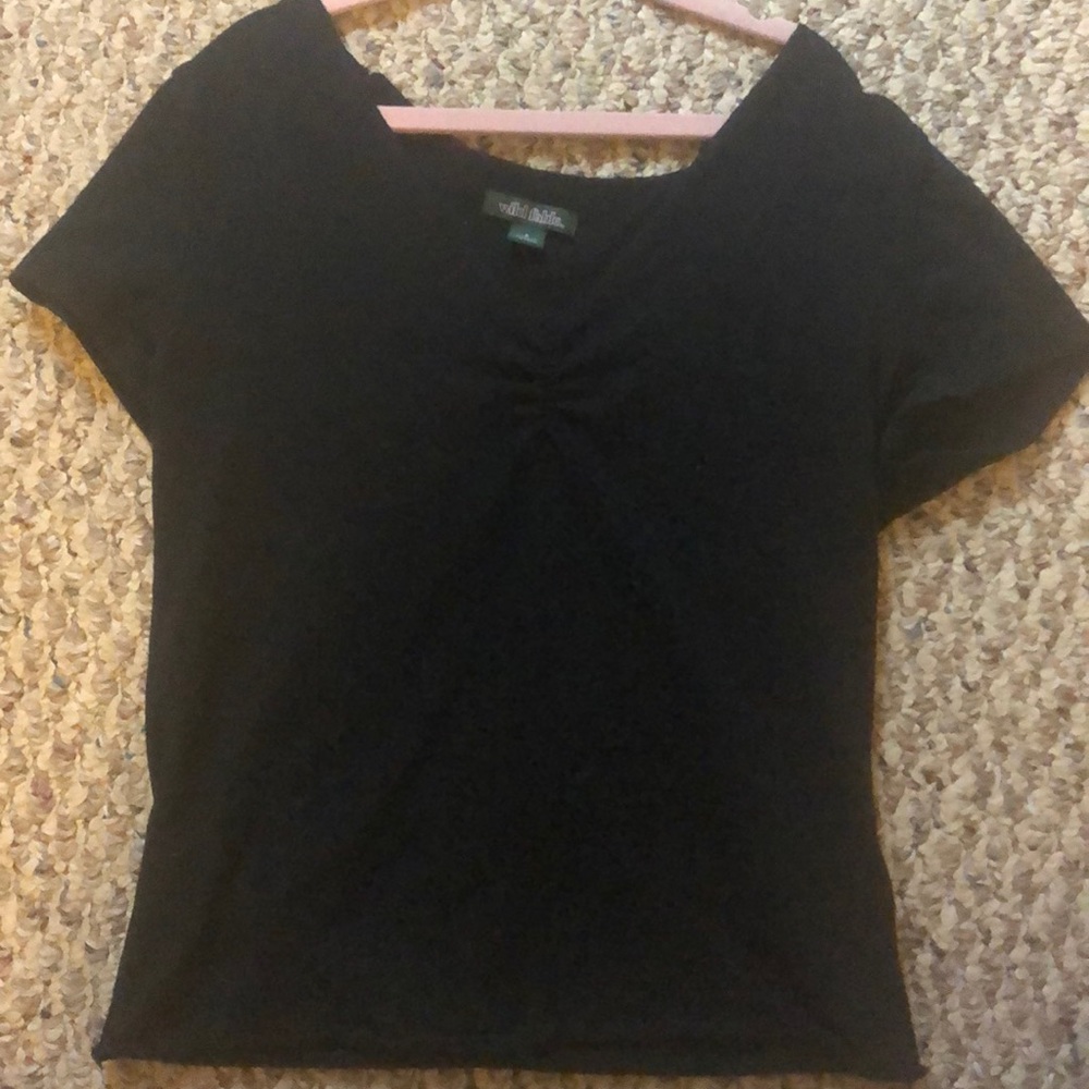 2 for 10 Scrunched black tee